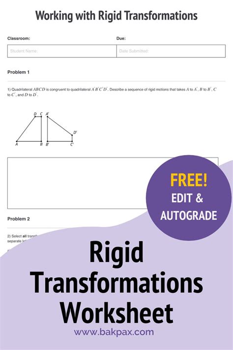composition of rigid transformations worksheet